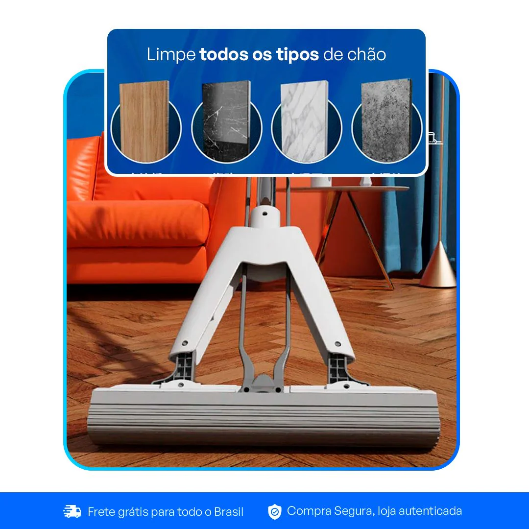 Esfregão Dobrável MaxMop©: Limpeza Fácil e Rápida! (Com Balde Incluso) - Image 5